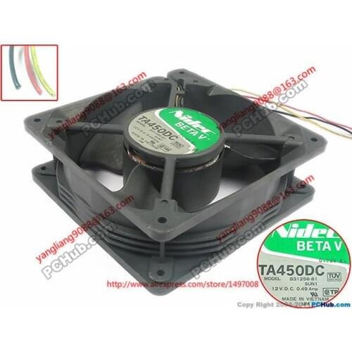 Nidec B31256-81 TA450DC SUN1 DC 12V 0.49A 120x120x38mm Server Cooling Fan
