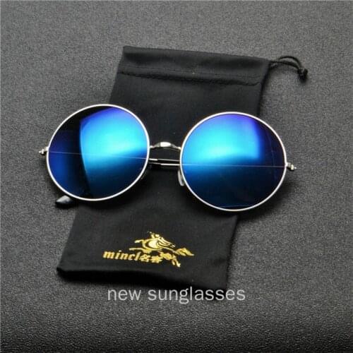 Vintage Oversized Round Sunglasses Women Metal Male Mirror Sun Glasses For Men Female Punk Shade Eyeglasses Eyewear NX