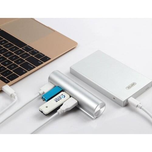 USB HUB High Speed Aluminum Usb 3.0 Hubs 3 Port Interface with TF SD Card Reader for iMac MacBook Air Laptop PC