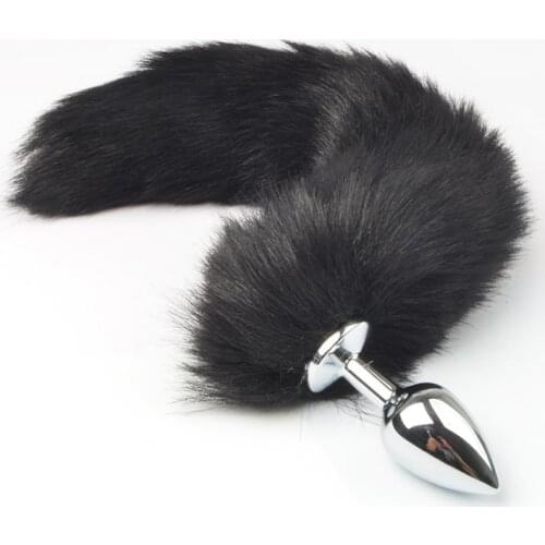 Adult Sex Toys Erotic Accessories Small Faux Fur Butt Plug Tail Fox Cosplay Backyard Metal Butt Plug Tail White Fox Butt Plug