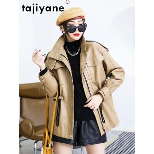 Tajiyane Genuine Leather Jacket Women Spring 2021 100% Sheepskin Coat Female Casual Coats and Jackets Jaqueta Feminina Pph4895