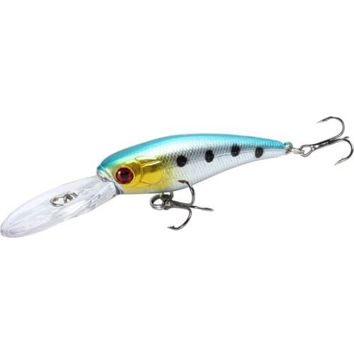 1Pcs Minnow Fishing Lure 9cm 7.3g Floating Artificial Hard Bait Bass Wobbler Lures Crankbait Pike Peace Treble Hooks Tackle