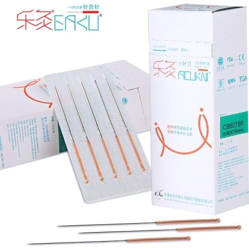 100pcs EACU Sterile copper handle blade needle disposable small knife needles micro needle knife body massage