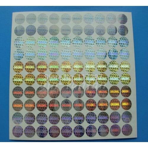 15mm Hologram ORIGINAL Sticker 1000pcs Security Tamper Evident Warranty Stickers