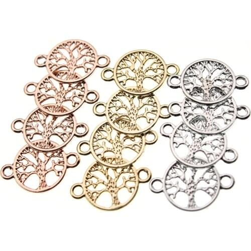 20pcs/lot Life Tree Charm for Jewelry Making Bracelet Necklace Connectors End Clasps fit DIY Handmade Jewelry Findings Z799