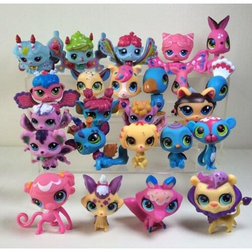 24Pcs/set Hasbro LPS Littlest Pet Shop Animals Toy 4-7cm Cute Little Pets Action Figure Model Toys Cartoon Minn Dog Ornaments