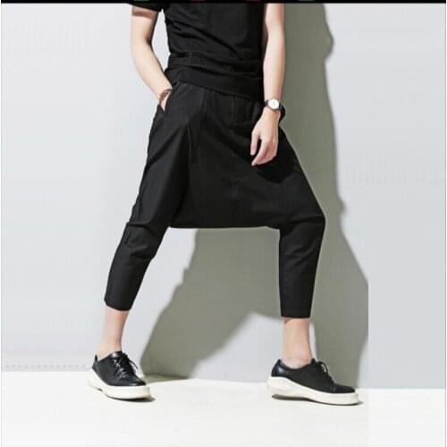 Hot 2020 Spring New Male Fashion Summer Men Trousers Bigbang Rights Zhi-Long GD 7 Capris Loose Casual Harem Pants