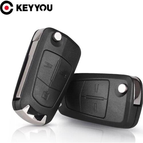 KEYYOU Folding Car Key Shell Case Cover Replacement For Vauxhall Opel Corsa Astra Zafira Insignia Vectra HU43 Blade 2 3 Button