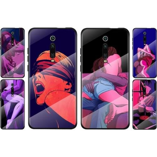 Tempered Glass Cover Hot Pink Girls For Xiaomi Redmi K40 K30 K20 9T 9C 9A 9 8A 7 Pro Plus Shockproof Capa Phone Case