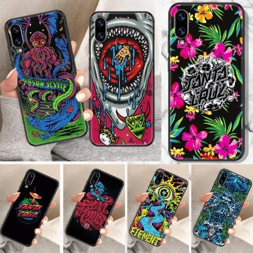 Santa Cruz Skateboards Phone Case For Huawei Honor 6A 7A 7C 8A 8X 8 9 9X 10 10i 20 Lite Pro black 3D coque silicone bumper art