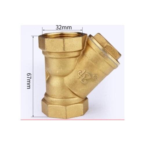 DN25 1 inch 32mm brass Y strainer heating Mesh ball valve Pipe filter valve air conditioning valve Y filter