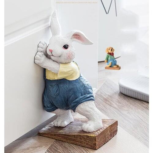 Modern Cute Resin Animal Door Resistance Stop Door Wedge Ornaments Home Cartoon Door Block Door Stopper Statue Crafts Decoration