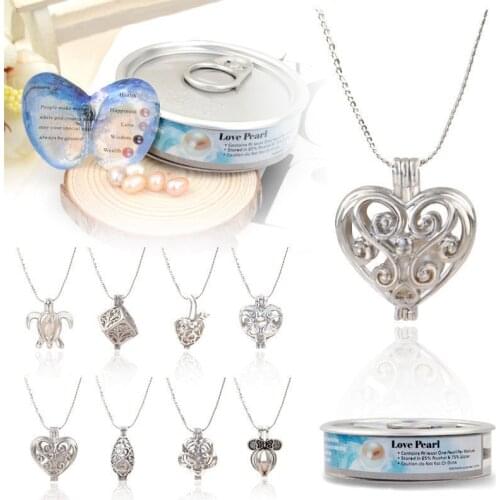 Lost Elves Collares Love Best For Wish Necklace Breeding Pearl Hollow Charm Locket Oyster Drop Pendant Wedding Jewelry Summer