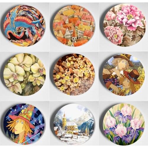 Beautiful Decorative Plate Yarmin Vasiliy Vasilevich Painting Wall Plate Home Living Room Resturant Hotel Art Plate Ornaments