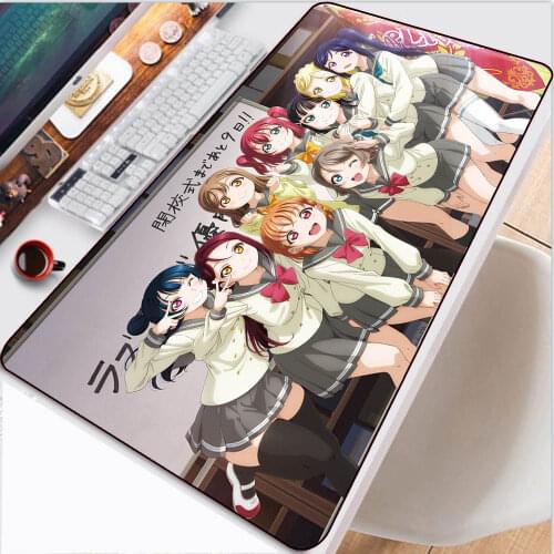 Love Live! Sunshine!! Anime Peripheral Gaming Pad Mousepad XXL Laptop PC Locking Large Mouse Pad Gamer Accessories Game Desk Mat