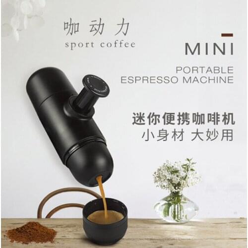 Small lightweight portable electric pot quick extraction handheld home outdoor espresso ground coffee maker J06