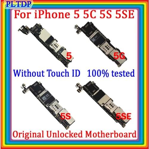 8G/16G/32G/64G For iphone 4 4S 5 5C 5S 5SE cellphone motherboard with Chips,original unlocked for iphone 5 5C 5S 5SE Logic board