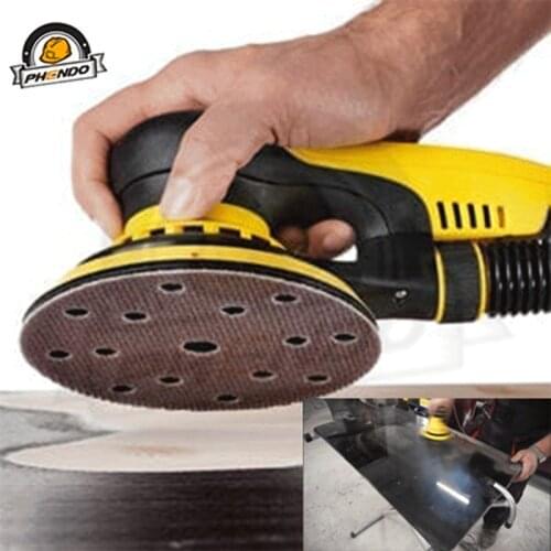 PHENDO Multi-function Brushless 350W Random Orbital Sander Variable Speed Corded Polisher For Finishing Corners Car Wood Mirka