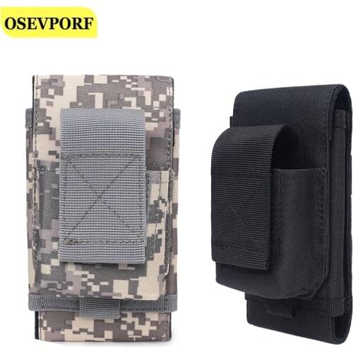 Outdoor Sport Men Tactical Cell Phone Pouch Holster Protable Wallet Card Waist Pack EDC Oxford Cloth Carrying Case Cellphone Bag