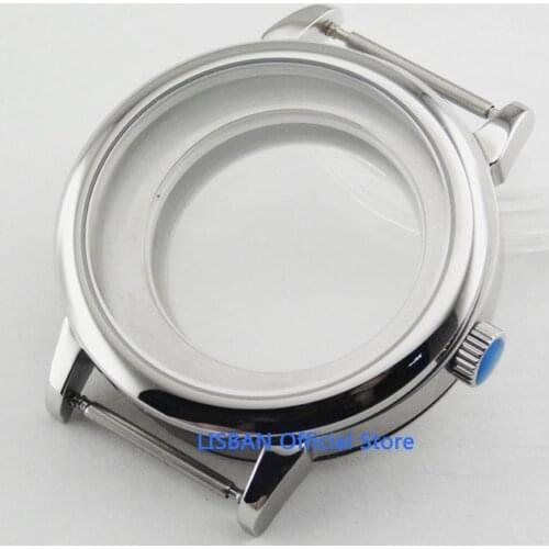 40mm mens watch case parts stainless steel sapphire case fit Miyota8215 / 821A,8205 DG2813 3804 st1612 watch case