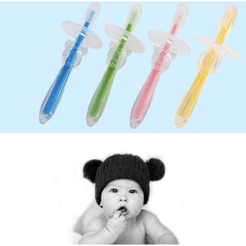 Soft Safe Bendable Teether Training Teeth Toothbrush Baby Infants Kids Brush New For Children Baby Infant Newborn Brush Tool