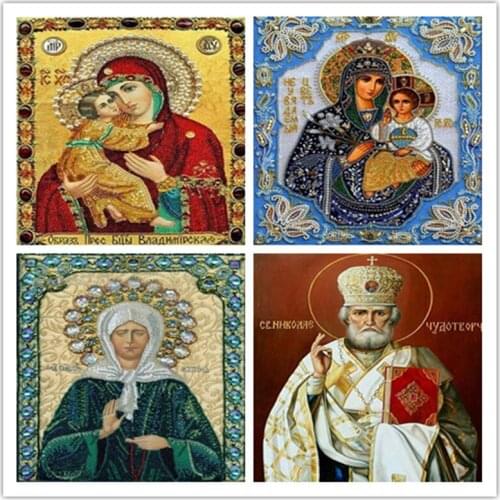 NEW 5D Crystal Round DIY Diamond Painting Diamond Embroidery Icon Religion Rhinestones Cross Stitch Kits Mosaic Handicrafts
