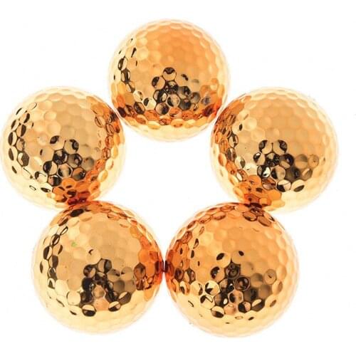 New High Quality Plated Golf Ball Durable Construction Fancy Match Opening Goal Best Gift For Sporting Events 1Pcs /2Pcs