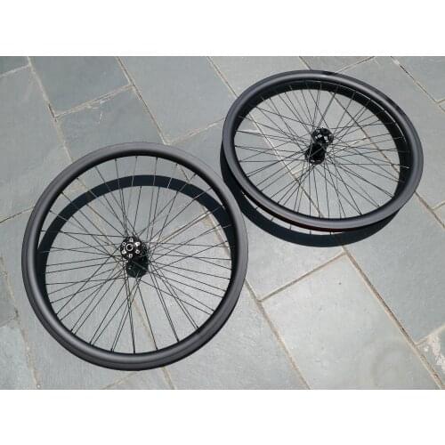 Pair Ultra Light Wheel 38mm Full Carbon Road Cyclocross Bike Clincher Wheelset Disc Brake Thru Axle Front 100*12mm Rear 142*12mm