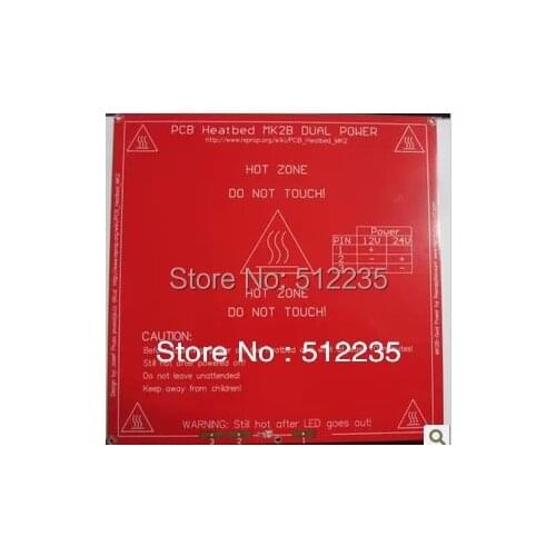 3D printer PCB hot bed Mk2b 12/24V dual power heated bed 214x214mm Mk2a Mk1