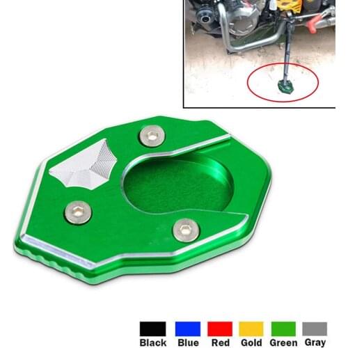 Motorcycle Kickstand Foot Side Stand Extension Pad Support Plate Enlarge Stand Cover For Kawasaki Z650 Z900 Z900RS Z1000/SX