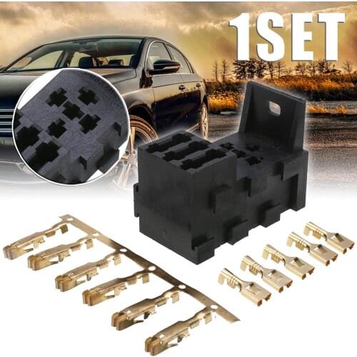 Relay & 3 Fuse Base Kit 4&5 PIN Flasher Relay ATO Fuses Holder Socket Box for Mini Standard Automotive Relays