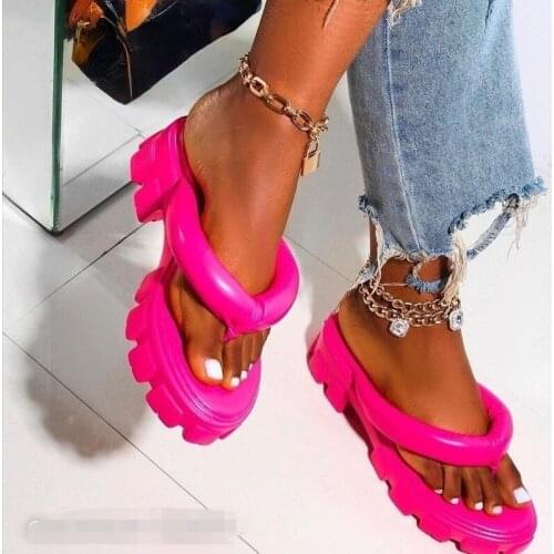 Roman Sandals Gladiator Unisex Fashion Sandals Women Platform Wedge Salippers Flip Flops Anti Slip Thick Bottom Big Size 43