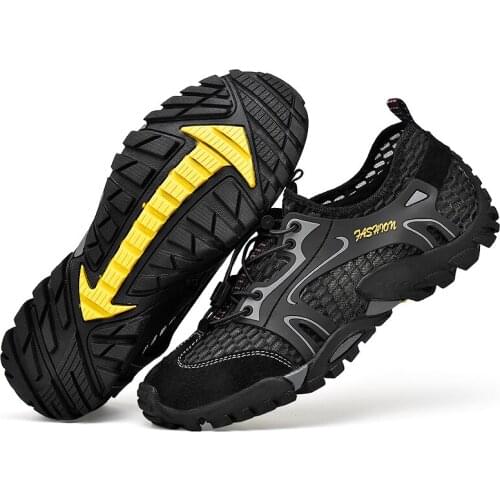 Trekking Shoes Men Hiking Aqua Shoes Breathable Elastic Quick Dry Upstream Socks Soft Non-slip Comfortable Diving Water Sneakers