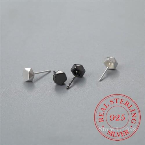 Female Stud Earrings Simple 925 Sterling Silver Geometric Asymmetry Earrings For Women Fashion Jewelry pendientes