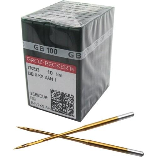100PCS Groz Beckert DBXK5 SAN1 GEBEDUR Titanium Coated Industrial Embroidery Machine Needle