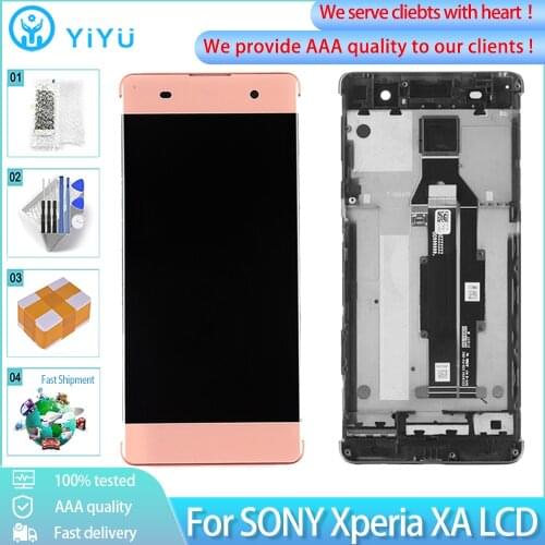 5.0'' Original For Sony Xperia XA F3111 F3113 F3115 LCD Screen Display Touch Panel Digitizer Assembly Replacement Free Tools