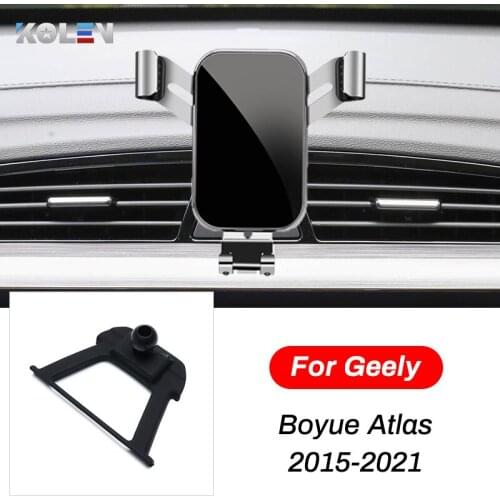 Car Mobile Phone Holder For Geely Atlas Boyue 2015-2021 Car Gravity GPS Stand Cellphone Special Mount Support Navigation Bracket