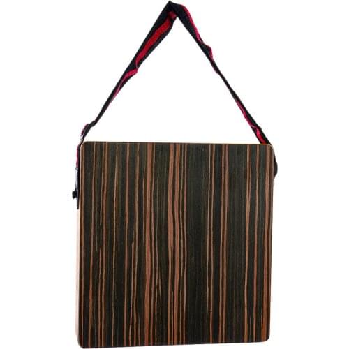 Cajon Boxdrum Travel Drum Accompaniment Music Boxdrum Percussion Instrument Solid Wood Portable with Strap