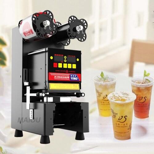 Electric Commercial Automatic Bubble Tea Cup Sealing Machine For Bar And MilkTea Shop