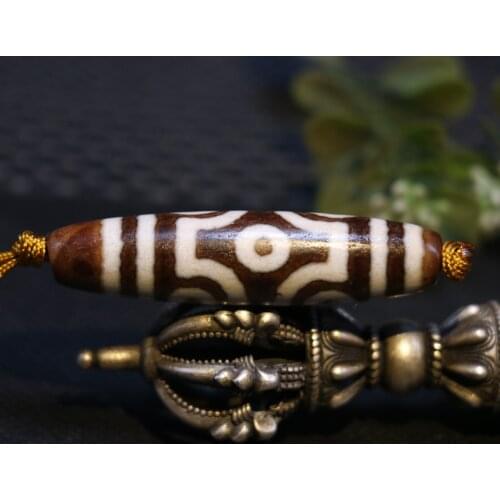Magic Power Tibetan Old Agate 6 eye eye dZi Bead Amulet Timestown