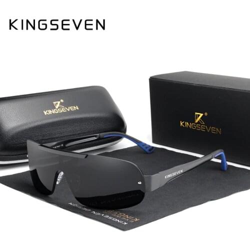 KINGSEVEN Design New Aluminum Men Brand Sunglasses Polarized Mens Sun Glasses Integrated Lens Eyewear