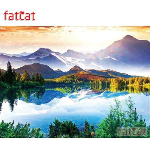 FATCAT 5D DIY Diamond Painting Natural landscape Full Square Round Diamond Embroidery Sale Mosaic Needlework Home Decor AE1406