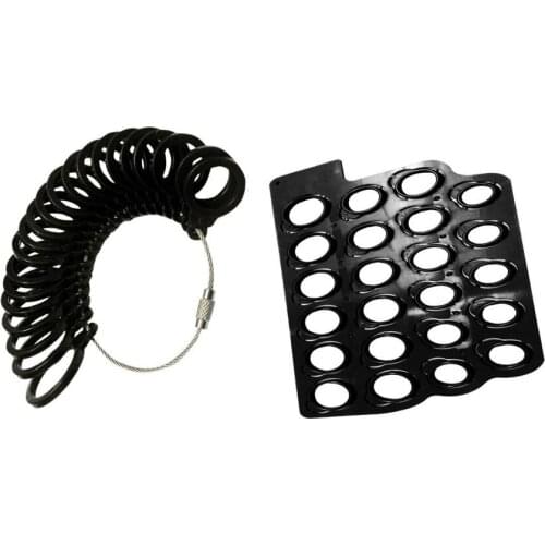 Ring Mandrel Finger Sizing Measuring Template Size 2-13 Ring Sizer Guage Set