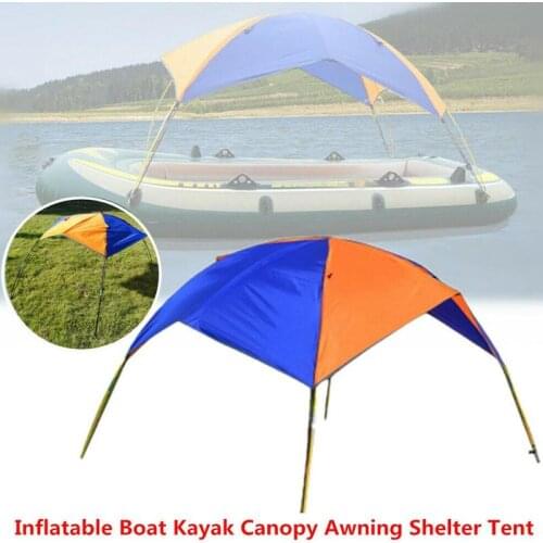 Shade cloth Inflatable Boat Dinghy Awning Fishing Shade Cover Sun Canopy Folding Sunshade Tent Rain Shelter Boat Accessories