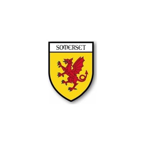 Sticker Car Motorbike Adhesive Souvenir Coat of Arms Vinyl Somerset Stickers for Laptops, Office Supplies, Motorcycles, Cars