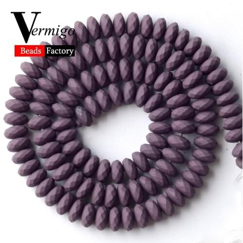 Natural Stone Dark Purple Nanotech Rubber Hematite Abacus Beads For Jewelry Making 6mm Loose Beads Diy Bracelet Accessories 15