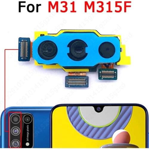 Original Back Camera For Samsung Galaxy M31 M315 Rear Backside Camera Module Flex Replacement Spare Parts