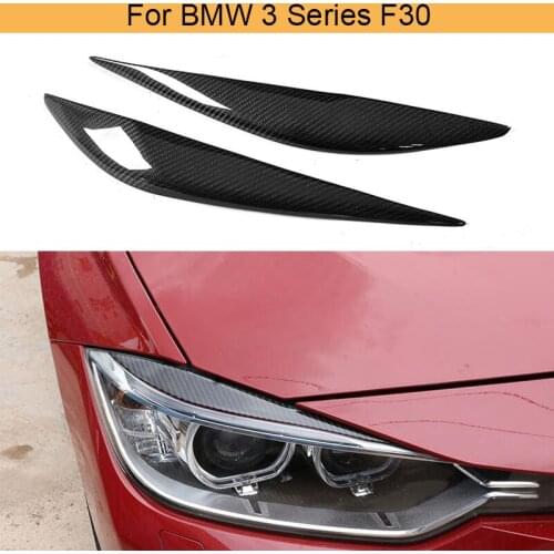 3 Series Carbon Fiber Front Bumper Eyebrows Car Headlamp Eyelids For BMW F30 2012-2016 318i 320i 328i 335i