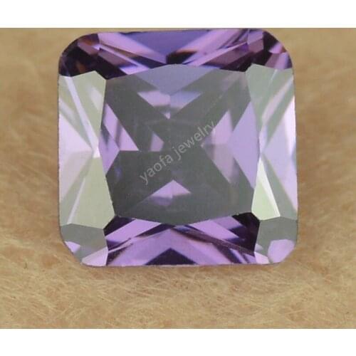 Sale 3*3~15*15mm 5A Square Octangle Shape Princess Cut Dark Purple Red Loose CZ Gems Synthetic Cubic Zirconia Stone For Jewelry