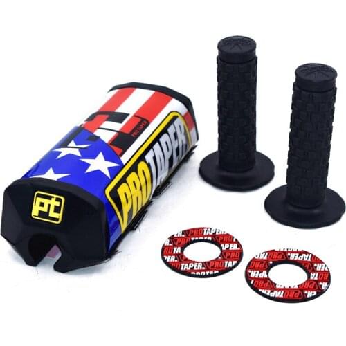 Handle Grips with Pro Taper Handlebar Pad Fat Bar Chest Protector Cross Fit 1-1/8 handle bar motorcycle Dirt bike pit bike